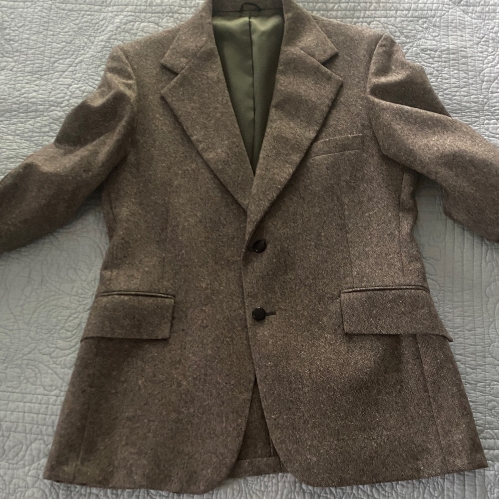Vintage Wool Women's Blazer with Elbow Accents - Picture 5 of 6